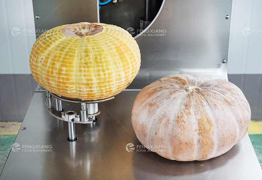 全自动扁南瓜削皮机_碟形磨盘南瓜仿形去皮设备-福马食品机械